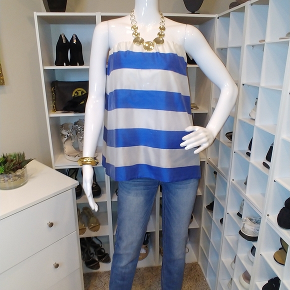 ERIKA CAVALLINI SEMI COUTURE STRIPED TOP - Picture 2 of 13
